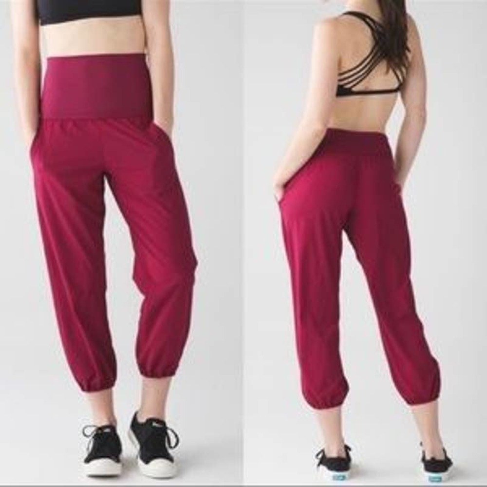 Lululemon Om Pant Rosewood Yoga Jogger Pant Harem Sz 6
